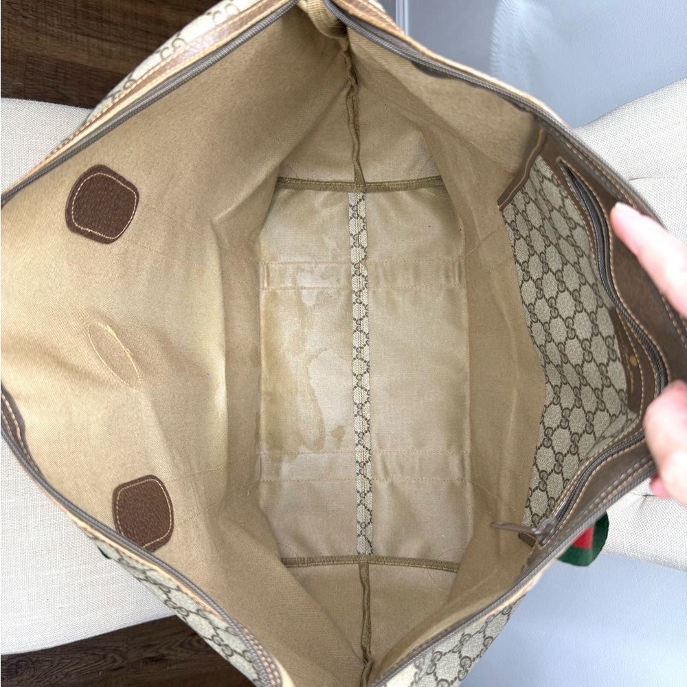 Authentic GUCCI travel bag/ XL tote brown monogram coated canvas - Picture 14 of 16